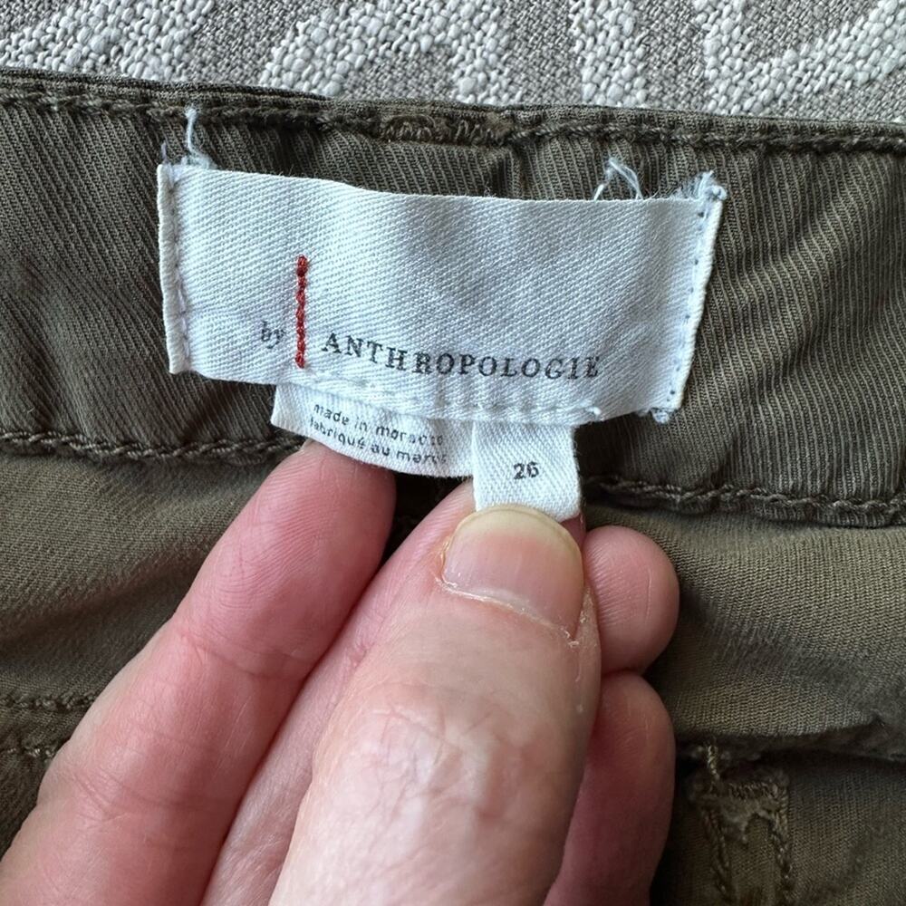 Anthropologie Army Green Cargo Jogger sz 26 Military Inspired Boho Chic - Picture 10 of 10